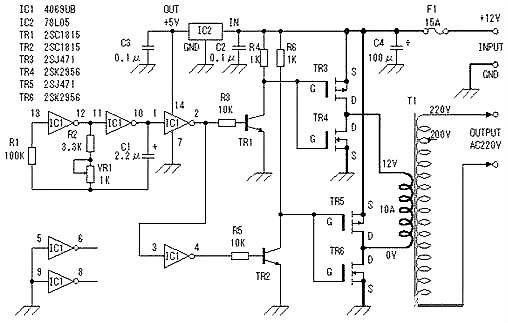 12v逆變器電路圖