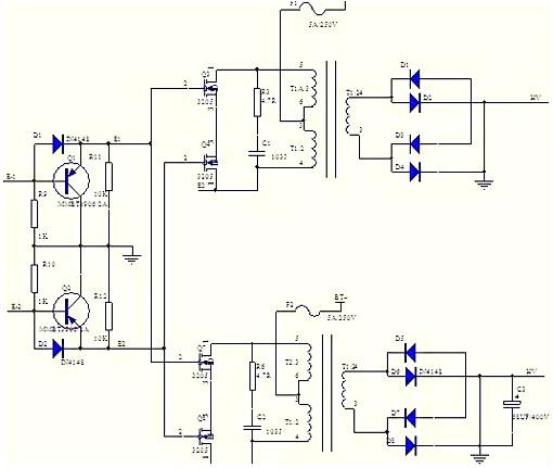 電子逆變器電路圖