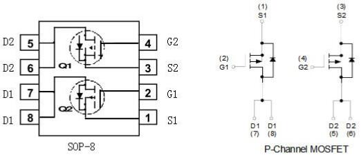 PFC電路碳化硅二極管，KIA4953,-5.3A/-30V