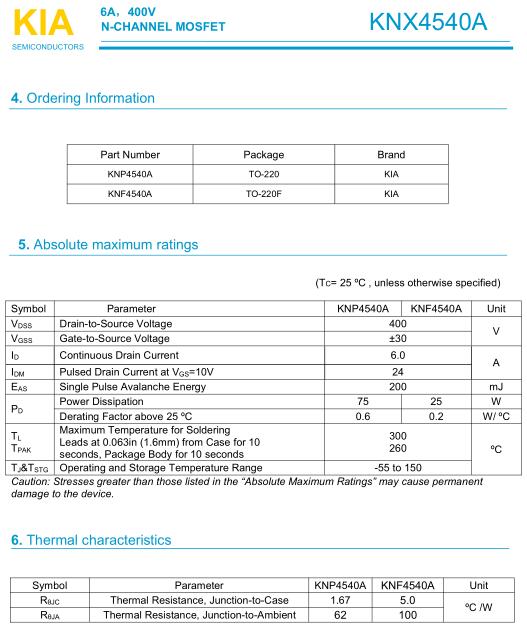 KNX4540A,4540,6A/400V