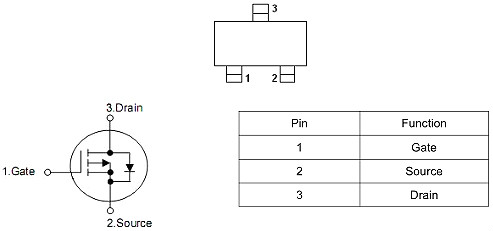 MOS管,-4.0A/-16V,KIA3415