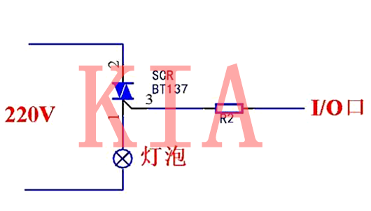 可控硅三極管MOS管單片機控制220V交流電通斷電路圖-KIA MOS管