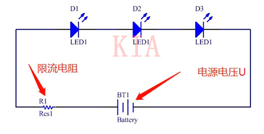 發(fā)光二極管的限流電阻如何正確選擇？-KIA MOS管