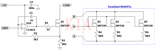 運(yùn)算放大器 MOSFET 電流負(fù)載