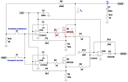 運(yùn)算放大器 MOSFET 電流負(fù)載